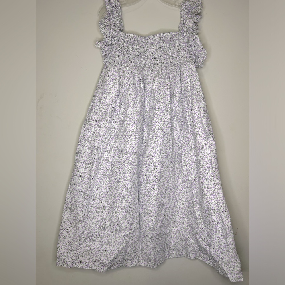 The Oaks Apparel Girls 12 floral print Ruffle Sleeve Lined Dress. - Picture 2 of 4